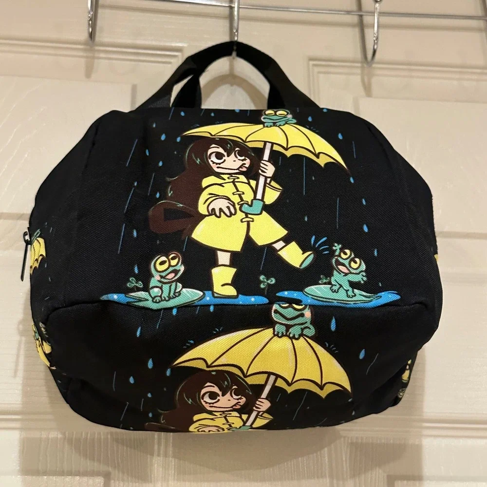 My Hero Academia Tsuyu Asui Froppy Insulated Lunch Bag Anime Tote Black